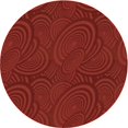 thumbnail image 1 of Ahgly Company Tapis d'Intérieur Ronds Transitionnels Rouges Lavables à la Machine, 5 Pieds Rond, 1 of 7