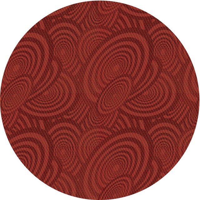 Ahgly Company Tapis d'Intérieur Ronds Transitionnels Rouges Lavables à la Machine, 5 Pieds Rond
