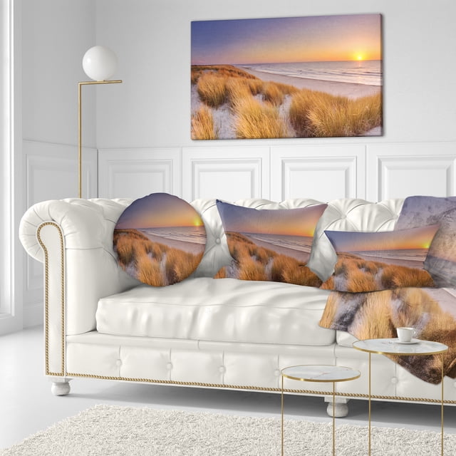 Coucher de Soleil sur l'Le Texel Plage - Art Mural Moderne sur Toile