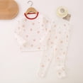 thumbnail image 2 of 2025 Enfants Unisexe Filles et Garçons Pyjama en Coton Doux et Confortable Ensemble Blanc, 2 of 3
