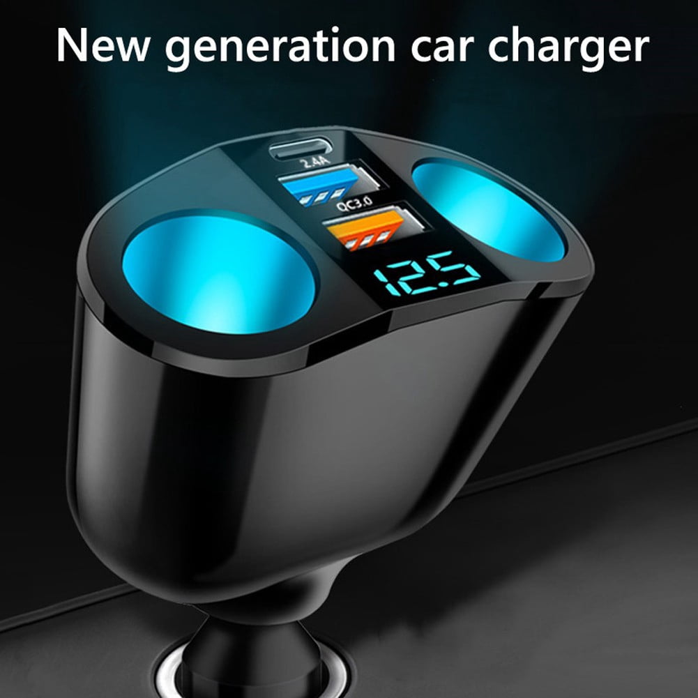 QC3.0 Car Charger 12V/24V Dual USB Power Adapter Car Lighter Socket