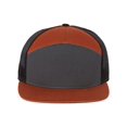 thumbnail image 1 of Richardson Seven-Panel Trucker Cap, One Size, CharcoalBurnt OrangeBlack, 1 of 1