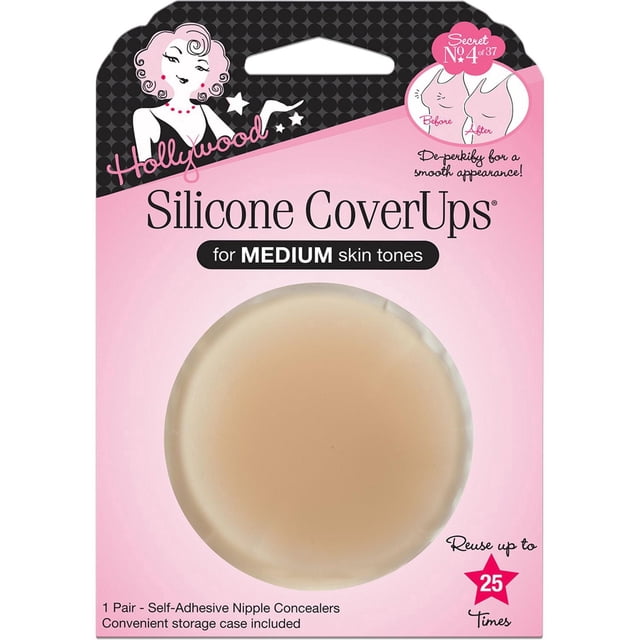 Hollywood Fashion Secrets Silicone Coverups - Medium Shade - 1 Pair