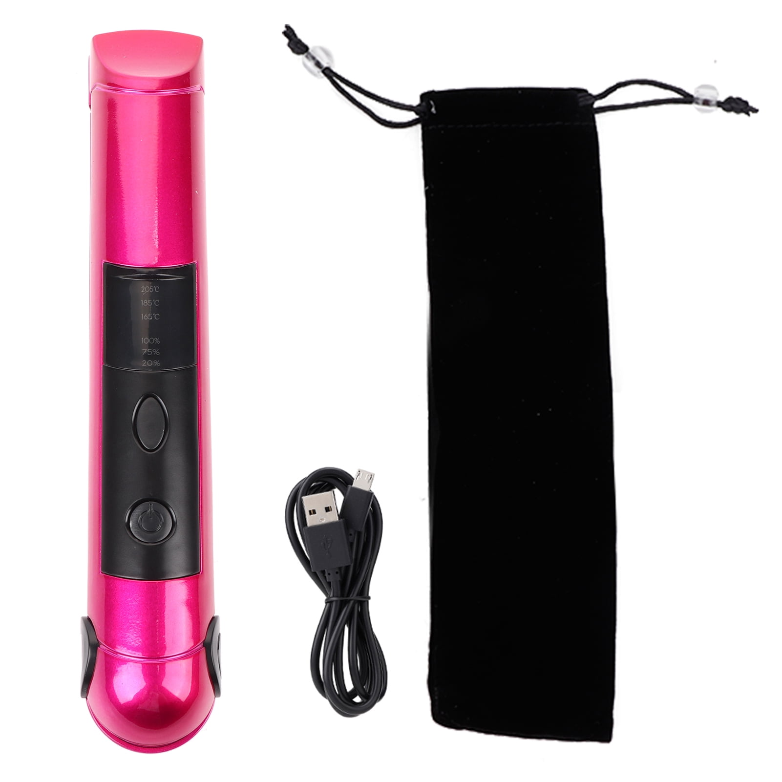 Rechargeable Hair Straightener Hair Straightener Rose Red Multi-functional For Girls Female Hair Styling Tool Women