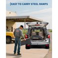 thumbnail image 4 of Heavy Duty Car Ramps Set 8000lbs Auto Ramp Solid Steel Ramps, Pack of 2, Max Lift Height 8 inches (Black, 36" L x 13" W x 9" H), 4 of 9
