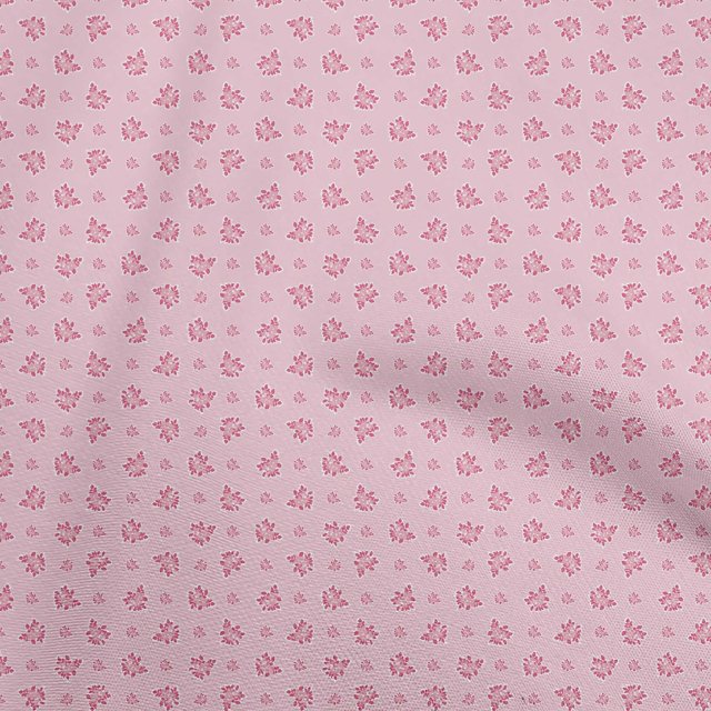 oneOone Georgette Viscose Rose Tissu Robe Floral Tissu Tissu Imprimé par la Cour 42 Pouces de Large