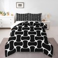 thumbnail image 2 of Erosebridal Contemporary Geometric Bedding King Comforter Set, Abstract Black White Down Comforter Microfiber 3 Pieces, 2 of 8