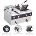 thumbnail image 3 of Commercial Deep Fryer,Dual 8L Commercial Countertop Fryer - 1800W Stainless Steel with Removable Basket, Drain Valve & Timer, Adjustable Temp Control for Restaurants & Home Use, 3 of 6