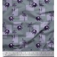 thumbnail image 1 of Soimoi Poly Georgette Fabric Bird,Coconut Tree & Elephant Kids Printed Fabric 1 Yard 52 Inch Wide, 1 of 3