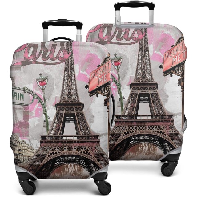 Travel Luggage Cover Suitcase Protector Fits 18-32 Inch Luggage Wheel Covers Patterned Travel Related Items Flower Luggage Protector Elastic Luggage Anti-scratch Suitcase Cover XL