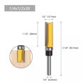 thumbnail image 4 of 4Pcs Professional Grade Router Bits Kit 1/4" Shank, Clean Surface, Brisk Operation for Detailed Woodworking, 4 of 9