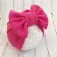 thumbnail image 3 of 0-6 Month Baby Cute Unisex Hat Solid Elastic Big Bow Design Hat, 3 of 9