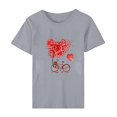 thumbnail image 4 of Meichang Chemises pour Femmes Joyeuse Saint-Valentin Hauts T-Shirts Graphiques Cœur en Bonbon Hauts Col Rond Coupe Ample Manches Courtes T-Shirts Saint-Valentin pour Femmes, 4 of 5