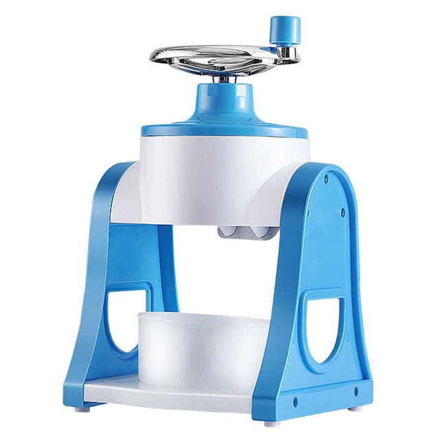 veasfak Ice Snow Cone Maker Ice Shaver Hand Crank Shaved Ice Maker Household Ice Breaker Blue