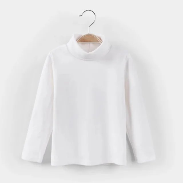 LNGOOR Nouveau 2021 Automne Hiver Garçons Filles Enfants Mode T-Shirt Uni Hauts Enfants Col Rond Manches Longues Chaud Décontracté T-shirts Chandail