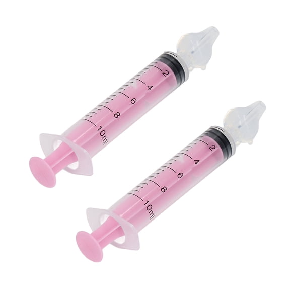Irrigateur Nasal pour Bébé, 2 Pcs 10 ml Irrigateur Nasal pour Bébé Portable Enfants Nourrissons Spécial Rhinite Irrigateur Nasal Aspirateur avec 10 Têtes en Silicone