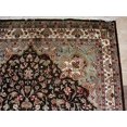 thumbnail image 4 of AHMEDANI Floral Medallion Chocolate Brown Rectangle Area Rug Wool Silk Hand Knotted Carpet (8.11 x 6.1)', 4 of 4