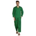 thumbnail image 1 of Inkmeso Ensemble de Pyjama Classique Uni en Coton, Pyjama Boutonné pour Hommes, 2 Pcs, Tenue de Nuit, 1 of 7