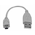 thumbnail image 1 of StarTech.com 6 in. USB to Mini USB Cable - USB 2.0 A to Mini B - Gray - Mini USB Cable (USB2HABM6IN) - USB cable - USB (M) to mini-USB Type B (M) - USB 2.0 - 5.9 in - gray - for P/N: USB2002EXT2, USBEXTAA10BK, USBEXTAA3BK, USBEXTAA6BK, USBPLATE4, 1 of 4