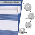 thumbnail image 3 of LUCKUP Cordless Zebra Blinds Roller shades for window Day and Night Blind Dual Layer Light Filtering Shade Light Control Room Darkening Horizontal Window Treatment 34" W X 72" H, White, 3 of 6