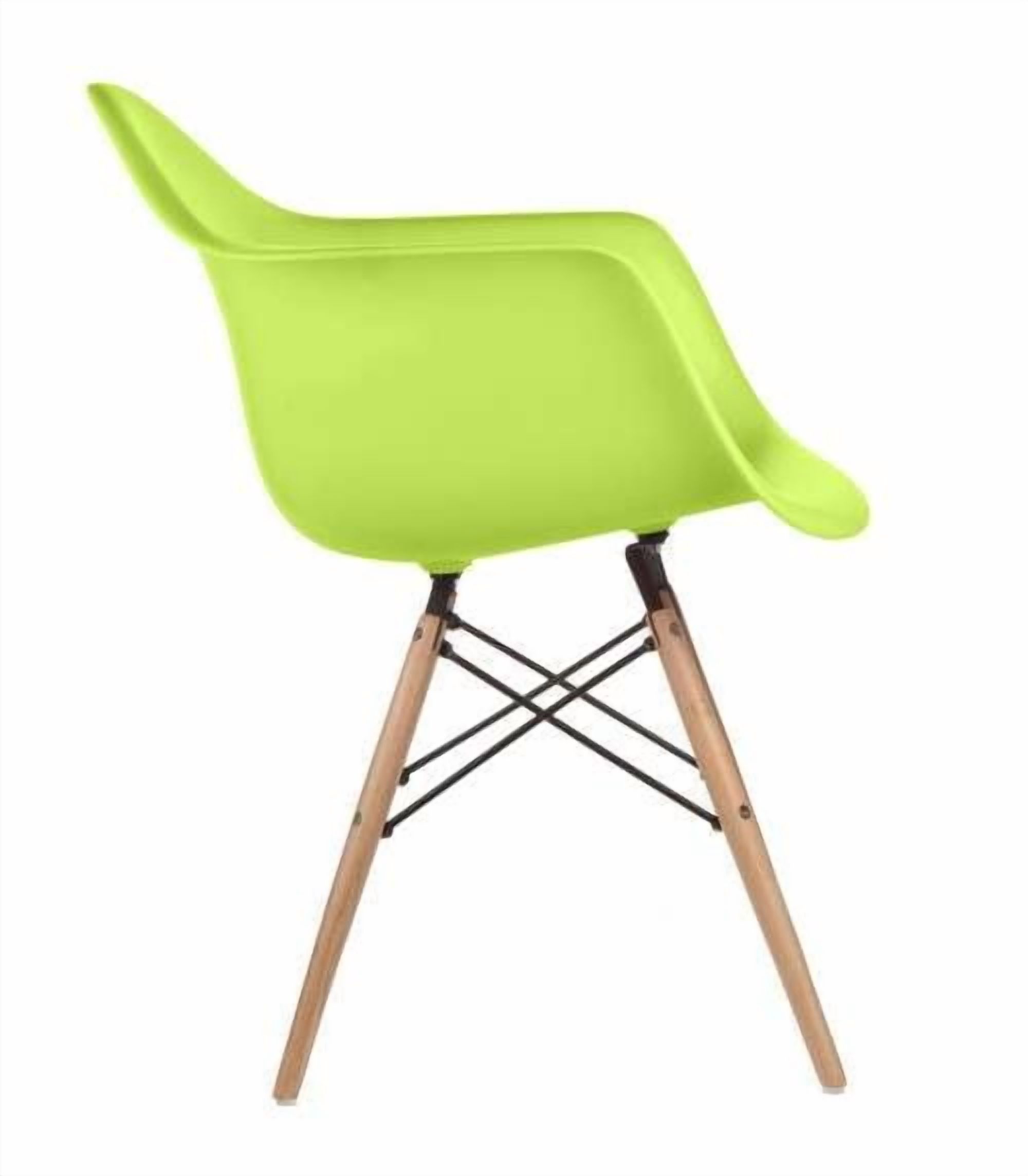 Nicer Furniture Green Wooden Legs Eiffel Dar Chair