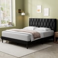thumbnail image 5 of Queen Bed Frame, GELBIY Queen Size Platform Bed with Fabric Upholstered Headboard, Black,  No Box Spring Needed, 5 of 5