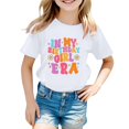 thumbnail image 1 of Hauts Enfants Étagère Soutiens-Gorge Filles Mode Décontractée Lettre Col Rond Manches Courtes T-Shirt Top3, 1 of 3
