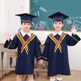 thumbnail image 2 of Kids Graduation Robe Kindergarten Cap and Gown Set with Tassel Graduation Photography Outfit Size 8-9T Kids Clothes, 2 of 9