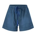 thumbnail image 4 of Womens Comfy Drawstring Splice Casual Elastic Waist Pocketed Loose Shorts Pants, 4 of 4