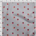 thumbnail image 3 of oneOone Georgette Viscose Fabric Strawberry Fruit Print Sewing Fabric BTY 42 Inch Wide, 3 of 4