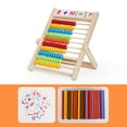 thumbnail image 4 of Milaget Montessori Math Toys 10 Rows Abacus with 100 Colorful Beads Abacus Thinking Game 8cmx21cm, 4 of 9
