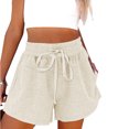 thumbnail image 4 of Timegard Womens Shorts Casual Elastic High Waisted Drawstring Athletic Comfy Shorts with Pockets Sweatshorts, 4 of 6