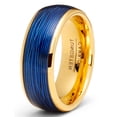 thumbnail image 2 of Mens Blue Cable Tungsten Carbide Ring Goldtone Wedding Band Comfort-Fit 8MM, 2 of 3