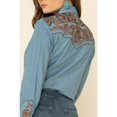 thumbnail image 2 of Scully PL-654-BLU-XL Chemise Western pour Femmes - Bleu, Extra Grand, 2 of 5