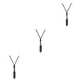 thumbnail image 2 of Transemion Handmade Clear Quartz Crystal Necklace Energy And Elegance Master StoneAdjustable Obsidian 3Set, 2 of 6