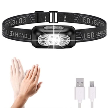 Headlamp, LED Headlamp Rechargeable, 5 Lighting Modes with Red SOS Mode, 500 Lumen, Adjustable Head Lamp for Running, IPX4 Waterproof Headlight Flashlight for Camping Hunting Cycling Outdoors