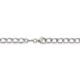 thumbnail image 4 of Bracelet Chaîne Gourmette Demi-Ronde en Argent Sterling 925 Rhodié 7 Pouces, 4 of 5