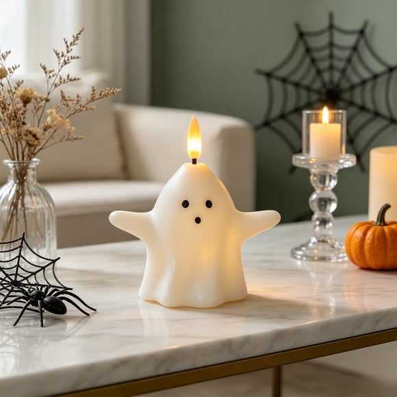 Nsxcdh Décor d'Halloween Décoration d'Halloween à Thème Fantôme Mignon en Résine Lampe Créant des Vibes Effrayantes pendant la Saison d'Halloween avec Son Design Inquiétant Décor Idéal pour Fête d'Halloween Ou Maison