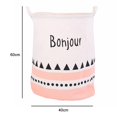 thumbnail image 3 of stanreset Cotton Fabric Storage Basket Organizer with Handles Foldable Waterproof Laundry Hamper Bucket for Desktop Household Organizer, 3 of 6
