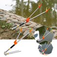 thumbnail image 3 of SharkTRUE Stainless Steel Telescoping Fishing Pole Hand Rod Holder Stand Bracket Adjustable Fishing Tackle, 3 of 8