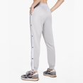thumbnail image 4 of Pantalon Femme à Boutons-Pression, Pantalon d'Échauffement, Entraînement Actif, Pantalon de Survêtement Fuselé, Poches, Pantalon de Travail de Bureau, 4 of 9