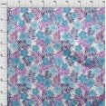 thumbnail image 4 of oneOone Cotton Poplin Light Blue Fabric Tropical Leaf Sewing Craft Projects Fabric Prints By Yard 42 Inch Wide, 4 of 4