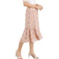 thumbnail image 4 of Unique Bargains Women's Floral Elastic Waist Ruffle High Low Hem Skirts, 4 of 6