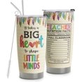 thumbnail image 1 of Teacher Appreciation Gifts - Best Teacher Gifts for Women - Daycare Teacher Gifts Back to School - Christmas Gifts for Teacher - Teacher Coffee Mug Stainless Steel Tumbler with Lid And Straws 20oz, 1 of 6