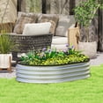 thumbnail image 2 of Outsunny Bac de Jardin Surélevé Galvanisé 4 x 3 x 1 Pi, Argent, 2 of 10