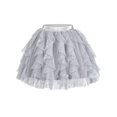 thumbnail image 1 of Girls Skirt Gray Layered Ruffle Fluffy Tutu Princess Party Birthday 11-12 Years, 1 of 1