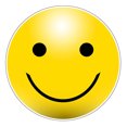 thumbnail image 1 of 9" #2 Smiley Face Smiling Vinyl Sticker, 1 of 1