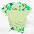 thumbnail image 4 of KIHOUT Nouveaux Arrivlas T-Shirts pour Femmes Fête de la Saint-Patrick, Mode Grande Taille Col Rond Manches Courtes T-Shirt Imprimé Vert, Taille P-5TG, 4 of 5