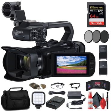Canon XA60 Caméscope Professionnel UHD 4K (5733C002) + Carte Mémoire 64 Go + Batterie BP828 + Plus (Modèle International)
