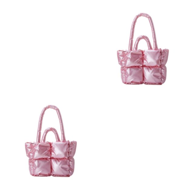 Baohd Larger Capacity Tote Bag With Big Opening For Easy Access Books Crossbody Bag pink 2Set